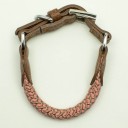 Dog Leather plus Braided Cord Collar “Braided Joys”